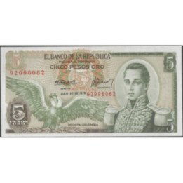 Billete de 5 Pesos 20 Jul 1975 BGW143
