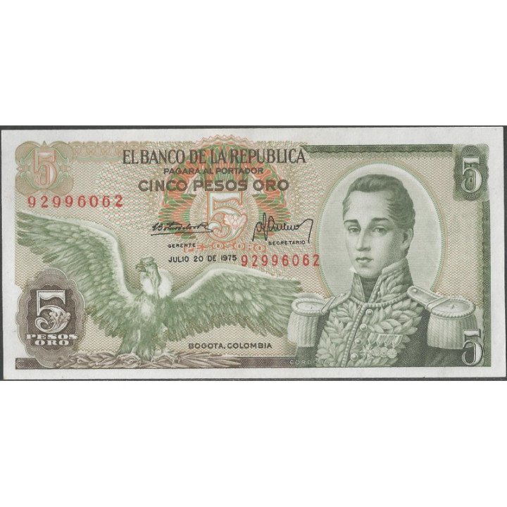 Billete de 5 Pesos 20 Jul 1975 BGW143