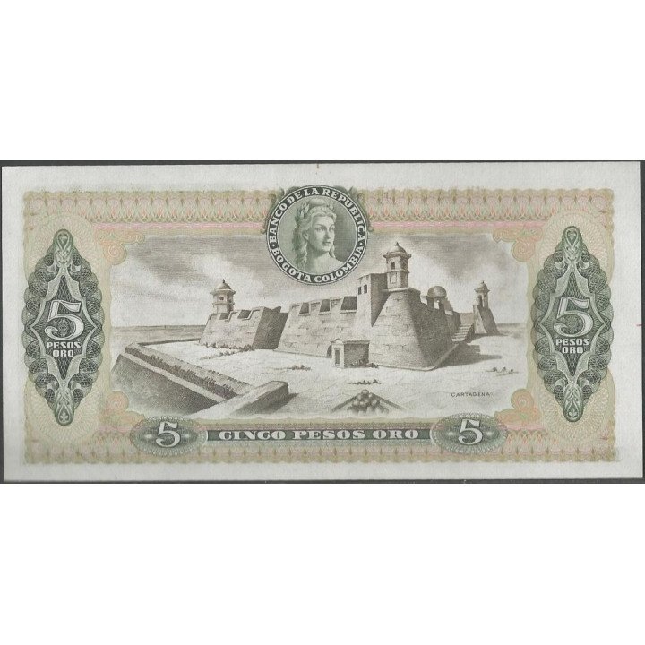 Billete de 5 Pesos 1 Ene 1980 BGW156 reverso