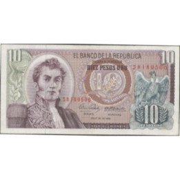 Billete de 10 Pesos 20 Jul 1965 BGW182