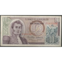 Billete de 10 Pesos 20 Jul 1965 BGW182