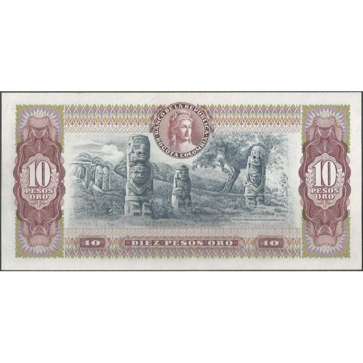 Billete de 10 Pesos 20 Jul 1976 BGW197 reverso