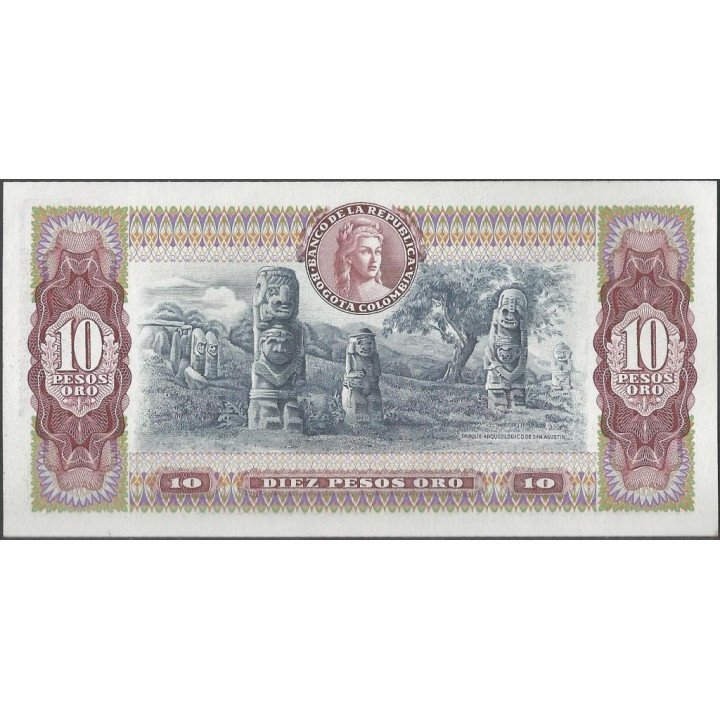 Billete de 10 Pesos 1 ene 1978 BGW202 reverso