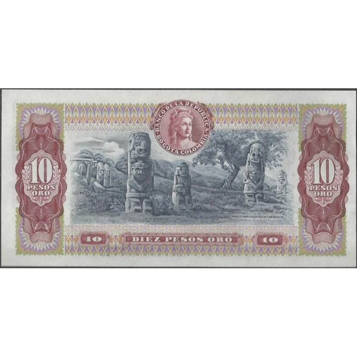 Billete de 10 Pesos 7 Ago 1979 BGW205 reverso