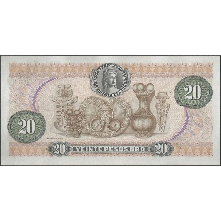Billete de 20 Pesos 1 Ene 1981 BGW240 reverso