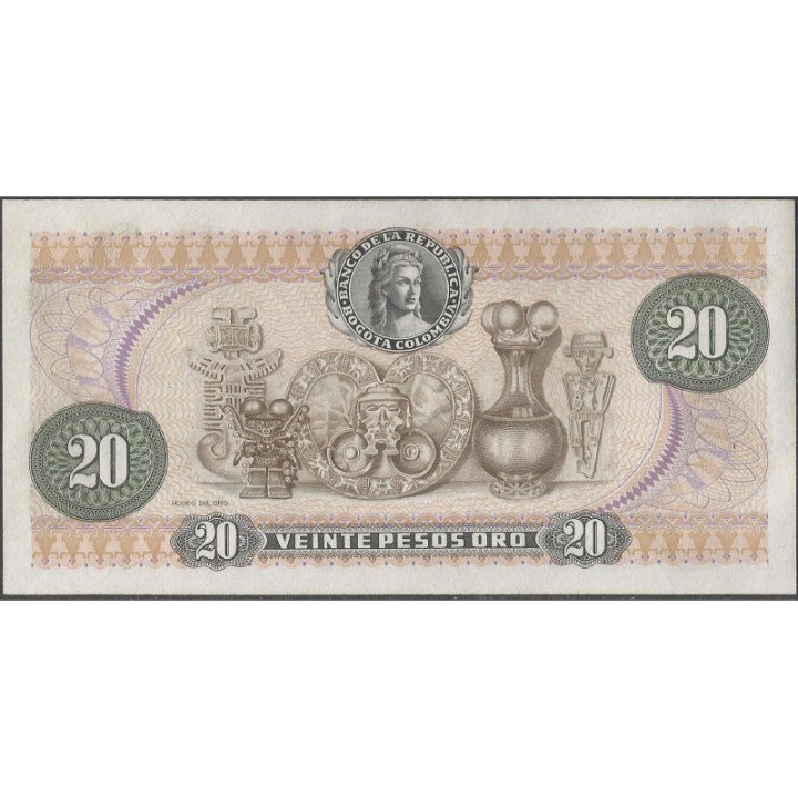 Billete de 20 Pesos 1 Ene 1982 BGW242 reverso