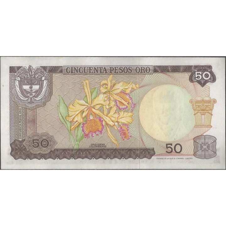 Billete de 50 Pesos 12 Oct 1970 BGW263 reverso