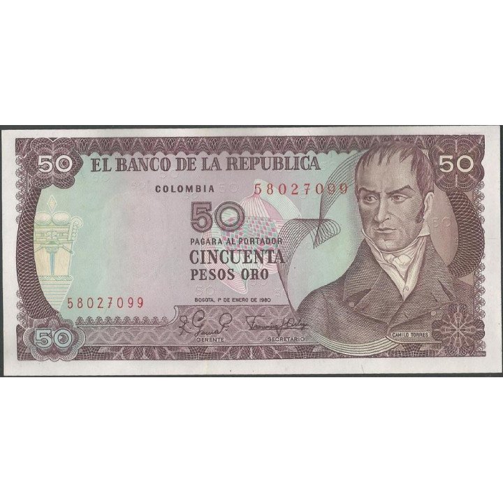 Billete de 50 Pesos 1 Ene 1980 BGW268