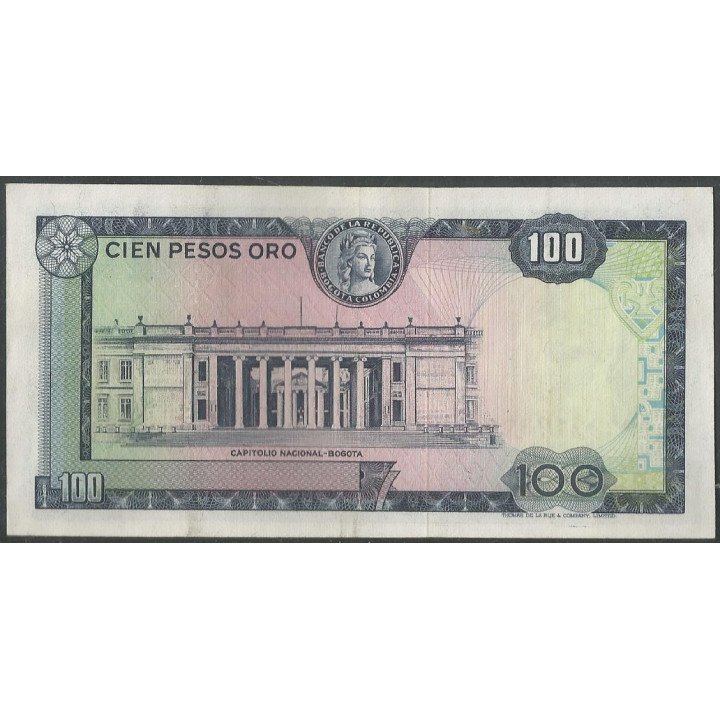 Billete de 100 Pesos 20 Jul 1974 BGW305 reverso
