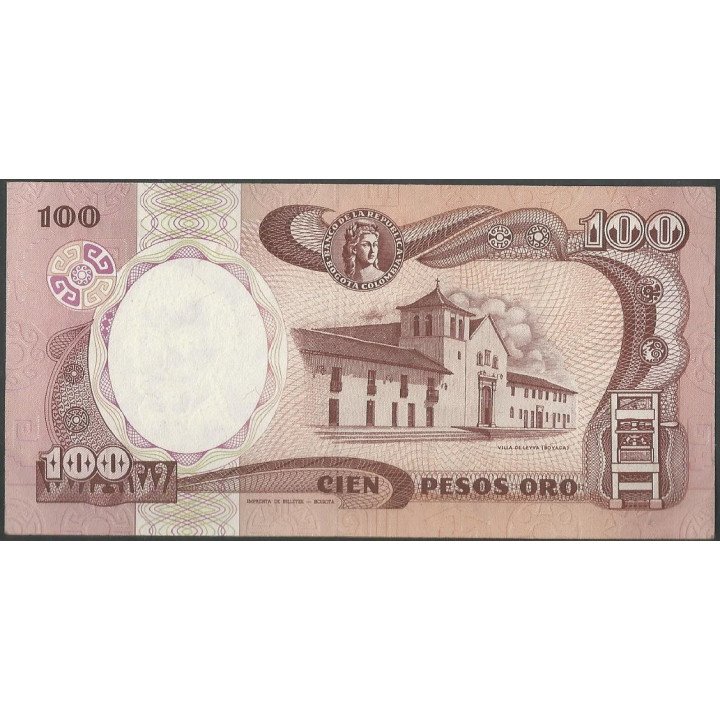 Billete de 100 Pesos 1 Ene 1991 BGW333 reverso