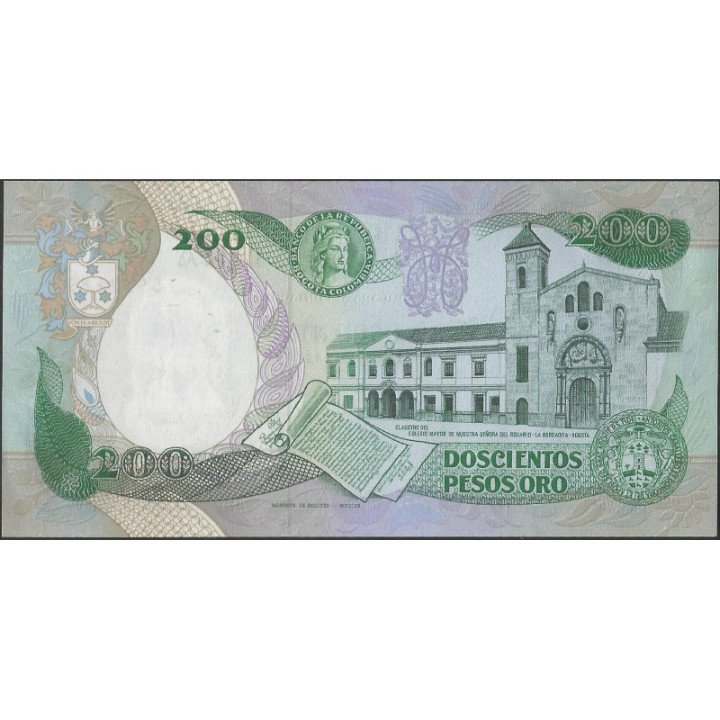 Billete de 200 Pesos 1 Abr 1983 BGW352 IBB reverso