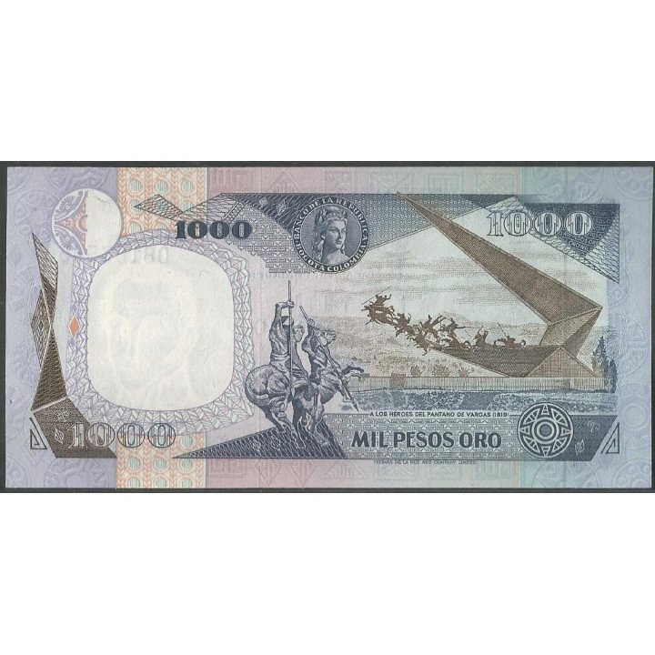 Billete de 1.000 Pesos 1 Ene 1987 T.D.L.R. BGW416 reverso