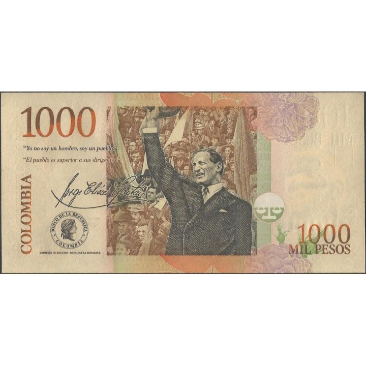Billete de 1.000 Pesos 19 Ago 2015 BGW439R18 reverso