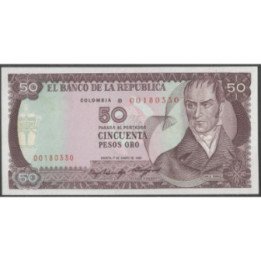 Colombia 50 Pesos 1 Ene 1985 Reposicion BGW279