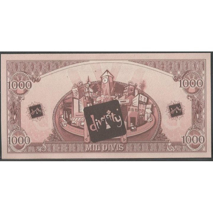 Billete de 1.000 Divis Divercity reverso