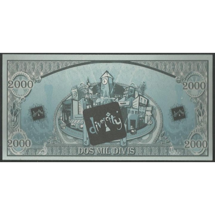 Billete de 2.000 Divis Pequeño Divercity reverso