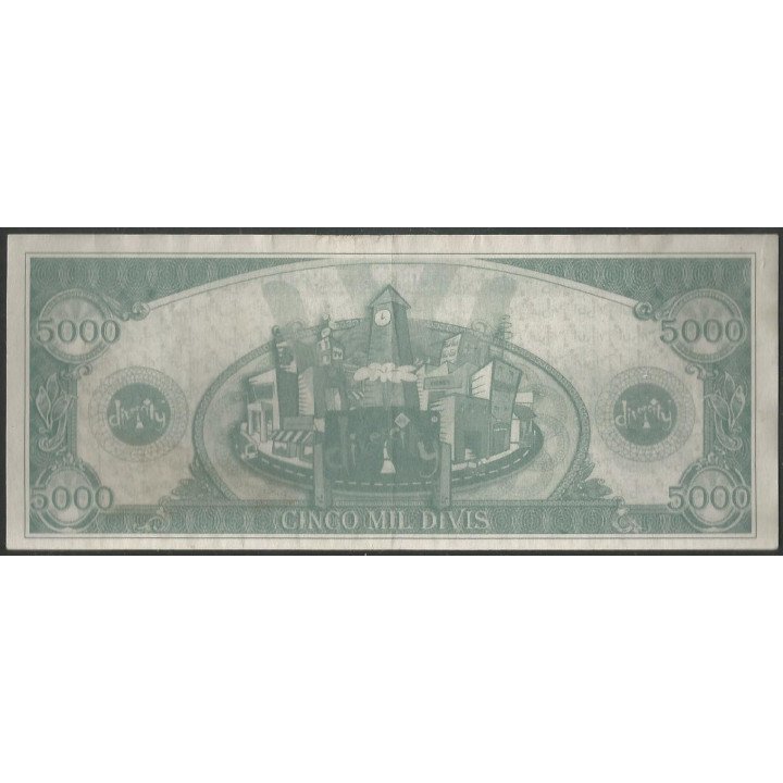 Billete de 5.000 Divis Divercity reverso
