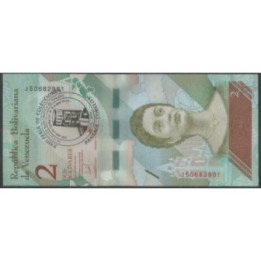 Billete de 2 Bolivares Asonumpa - Panama XXIII Feria de Colecciones