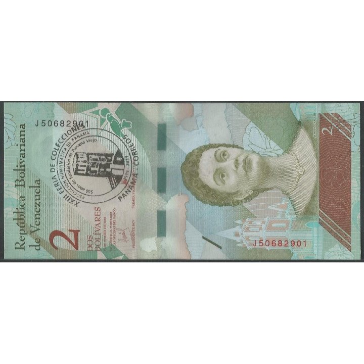 Billete de 2 Bolivares Asonumpa - Panama XXIII Feria de Colecciones