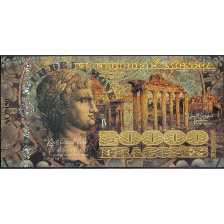 Billete de 20.000 Dragones El Club de la Moneda 15 Feb 2014
