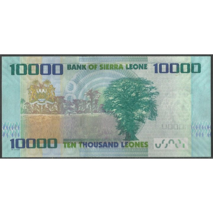 Sierra Leona 10.000 Leones 27 Abr 2010 P33a reverso