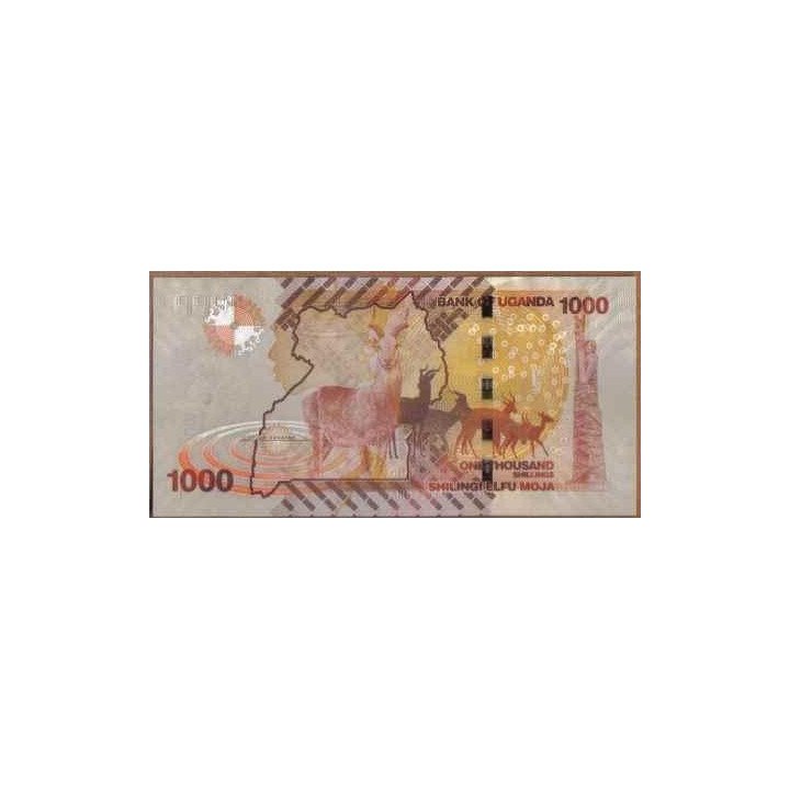 Uganda 1.000 Shillings 2013 P49b reverso
