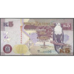 Zambia 5 Kwacha 2012 P50a