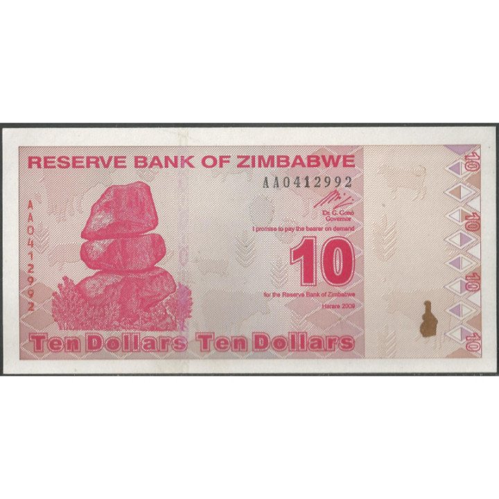 Zimbabwe 10 Dollars 2009 P94