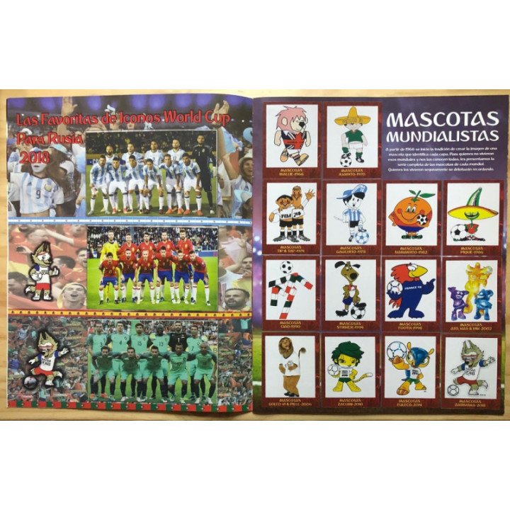 Futbol - Iconos World Cup Rusia 1930-2018 reverso