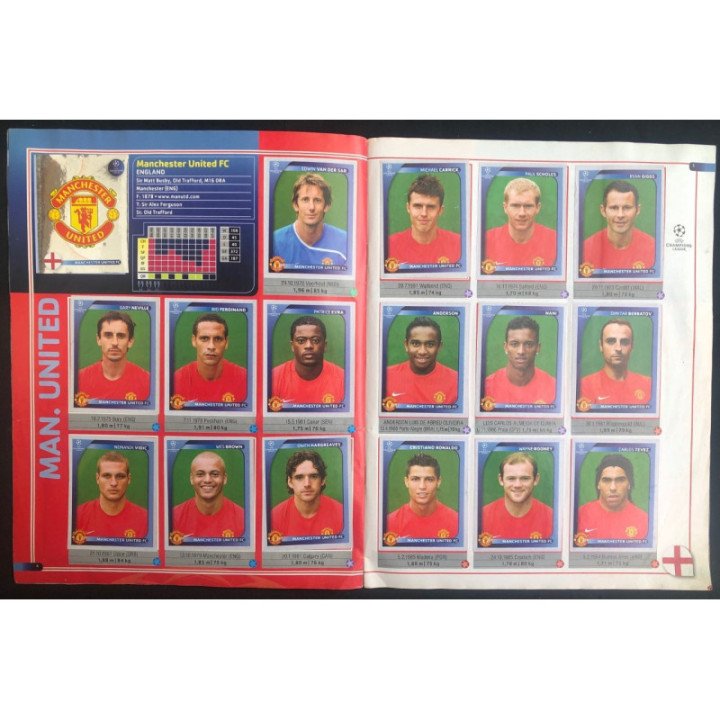 Futbol - UEFA Champions League 2008-2009 Panini reverso