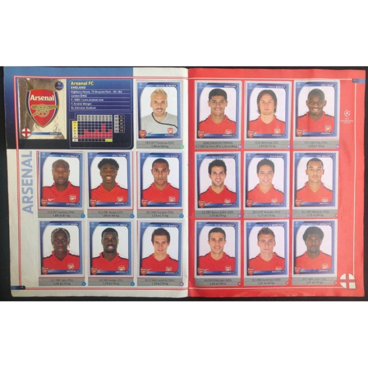 Futbol - UEFA Champions League 2008-2009 Panini reverso