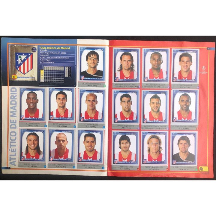 Futbol - UEFA Champions League 2008-2009 Panini reverso