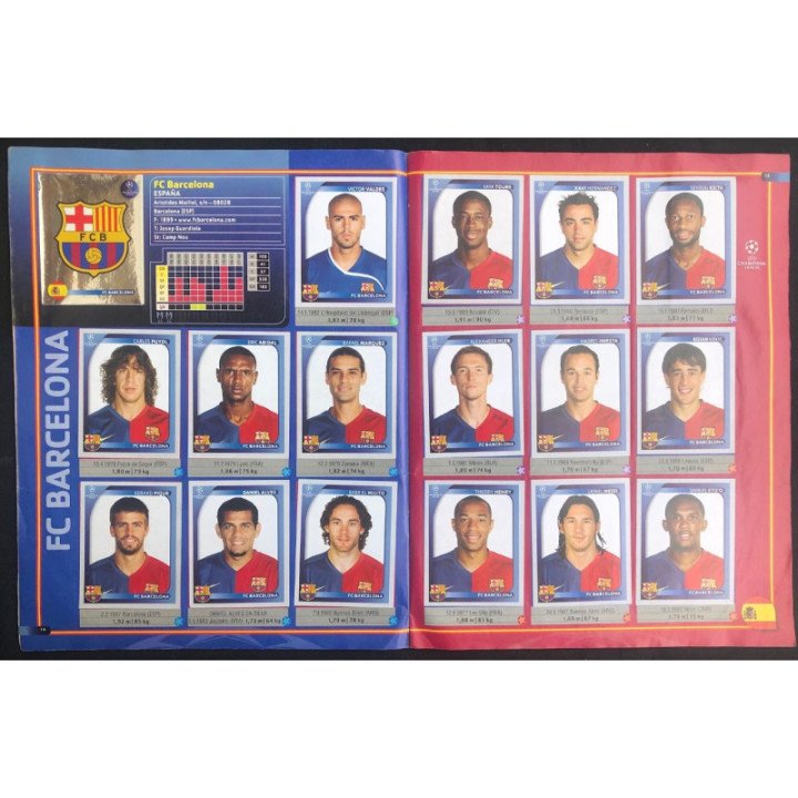 Futbol - UEFA Champions League 2008-2009 Panini reverso