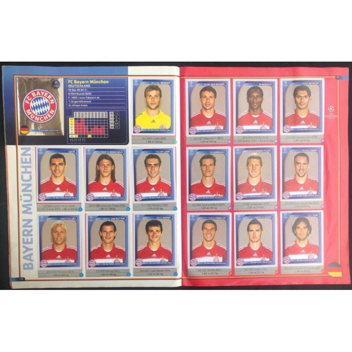 Futbol - UEFA Champions League 2008-2009 Panini reverso