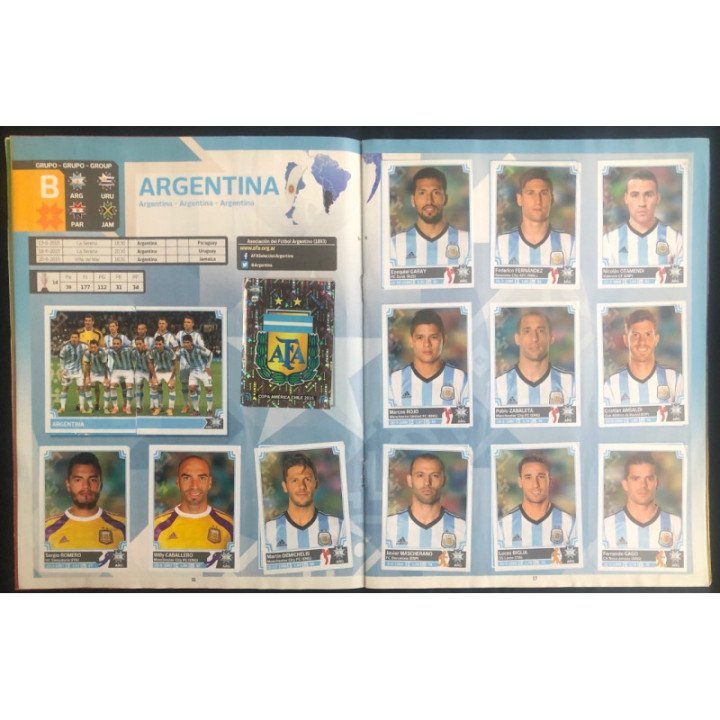 Futbol - Copa América Chile 2015 Panini reverso