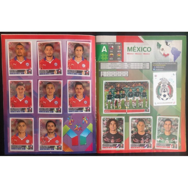 Futbol - Copa América Chile 2015 Panini reverso