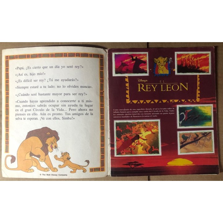 El Rey León Panini reverso