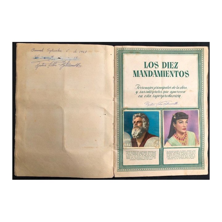 Los 10 Mandamientos Editorial Bruguera 1959 reverso