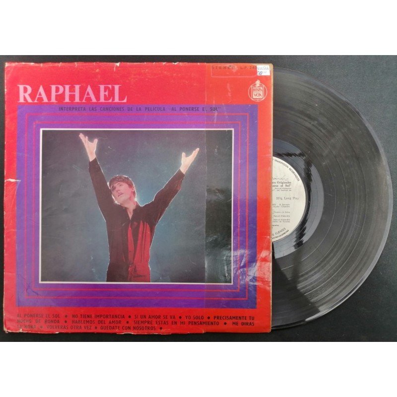 Raphael, Canciones De La Pelicula '' Al Ponerse El Sol'' - Colombia