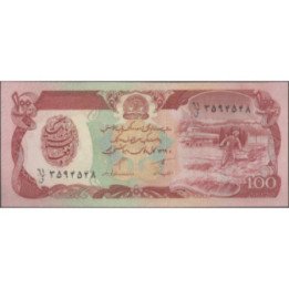 Afganistan 100 Afghanis 1990 P58b