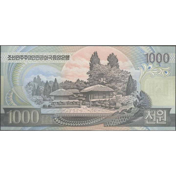 Korea del Norte 1.000 Won 2006 P45b reverso