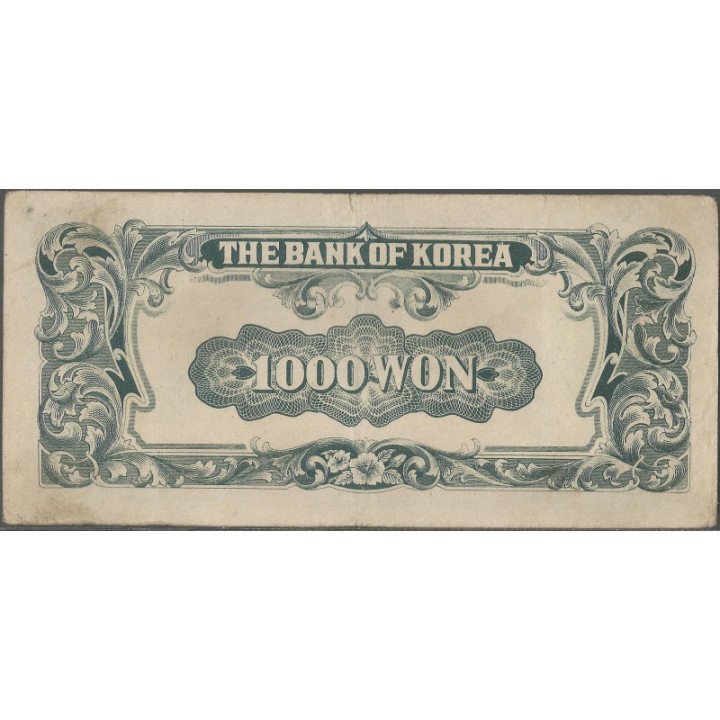 Korea del Sur 1.000 Won ND1950 P8 reverso