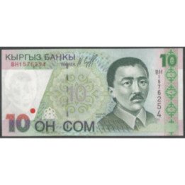 Kyuguistan 10 Som de 1997 P14a
