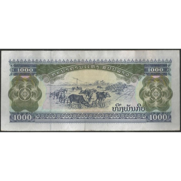 Laos 1.000 Kip 2003 P32Ab reverso
