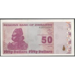 Zimbabwe 50 Dollars 2009 P96