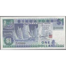 Singapur 1 Dollar ND1987 P18a