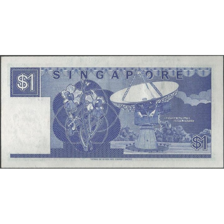 Singapur 1 Dollar ND1987 P18a reverso