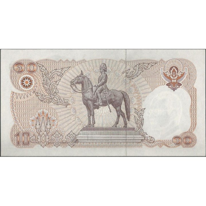 Tailandia 10 Bath 1980 Firma 62 P87 reverso