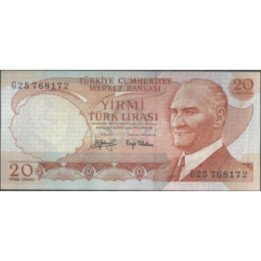 Turkya 20 Liras L1970 (1974) P187a