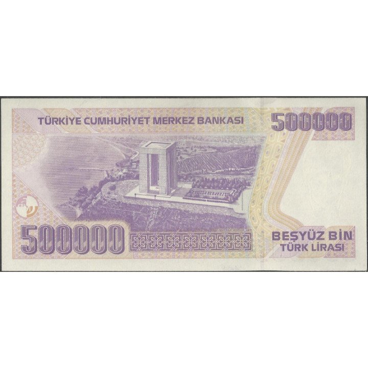 Turkya 500.000 Liras L1970 (1998) P212 reverso